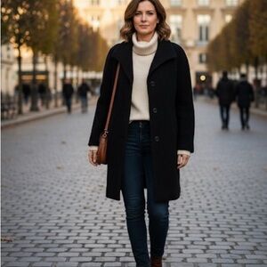 🌟 Vintage Glamour: Bill Blass Wool & Alpaca Coat  Size 10 🌟